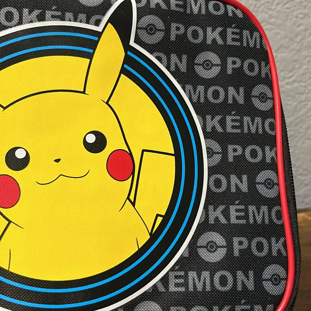 Pokemon Pikachu Insulated Lunch Bag - Black, Red, Yellow. NWOT - Picture 8 of 8